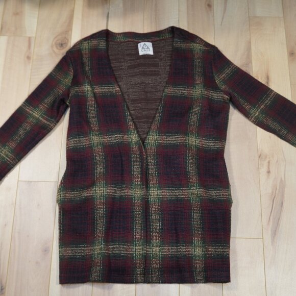 UNIF Nevermind Duster Tartan Plaid Cardigan - Size S - Picture 2 of 8